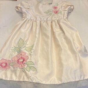 George Cream Floral Kids Embroidered Dress